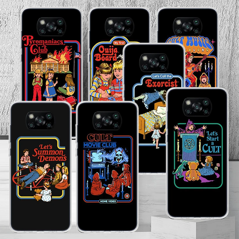 Halloween Let's Summon Demons Graphic Phone Case Cover For Xiaomi Poco X3 Nfc X4 GT X5 Pro M5S M3 M4 M2 F3 F2 F1 Note 10 A3 A2