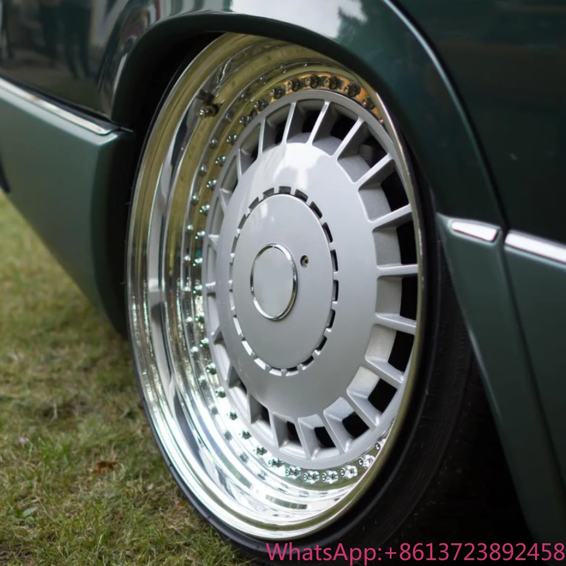 BKU 3piece Forged Step Lip for Mercedes W116 W124 W160 W126 W114 C126 Sl Class 5x112 Wheels 18 17 Inch Rim Alloy Wheels Jante