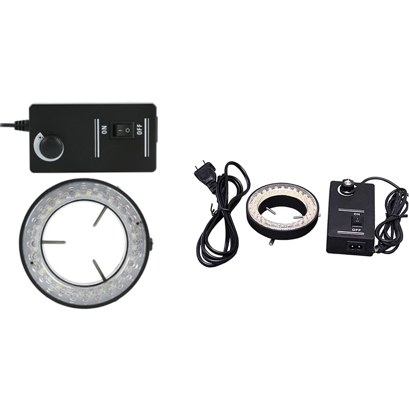 

AC88-Adjustable 56 LED Ring Light Lamp 6500K 90V-240V For Stereo Microscope Trinocular Microscope Video Camera