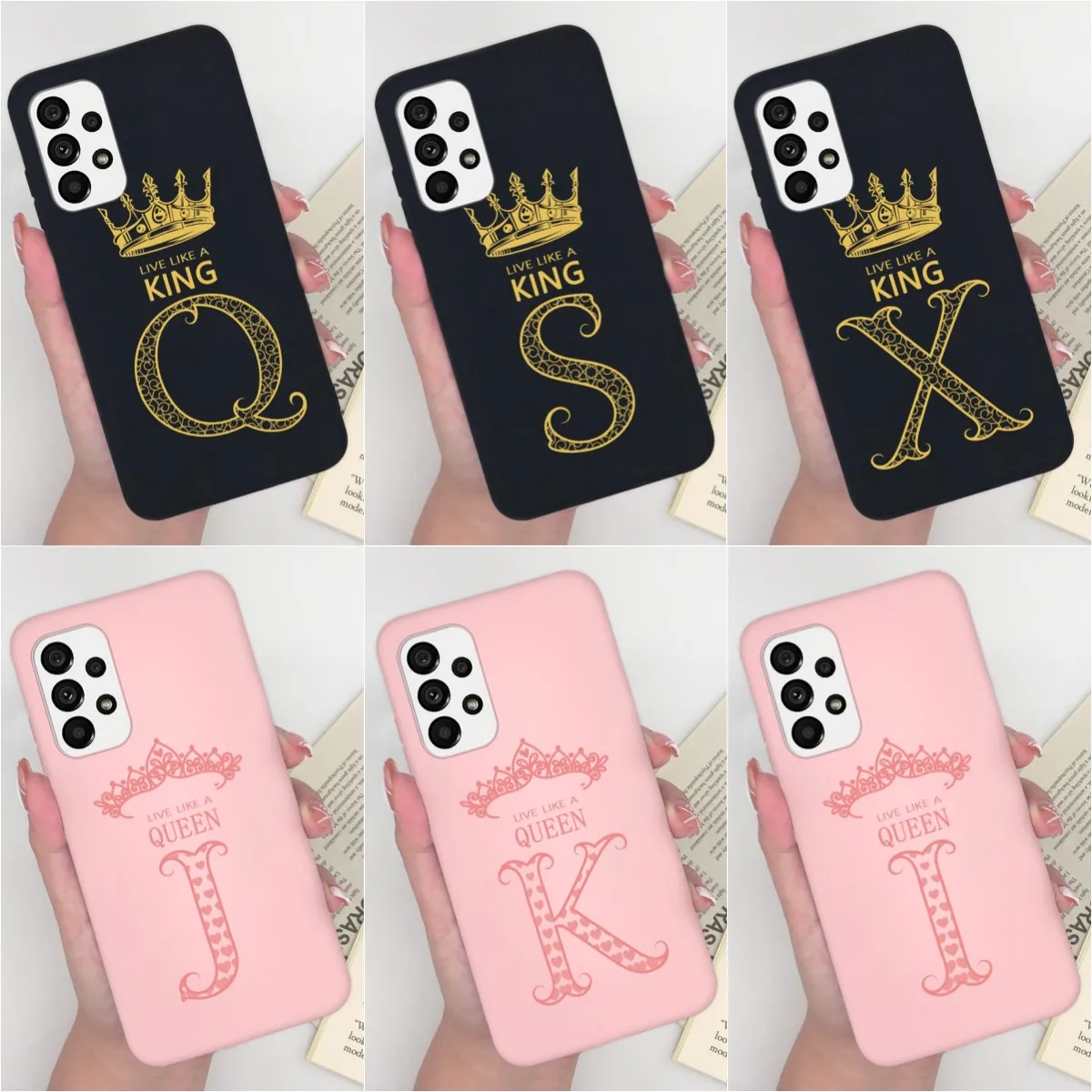 Case For Samsung Galaxy A73 Phone Cover Popular 26 Letters Soft Silicone Shockproof Matte Housing For SamsungA 73 5G Funda Coque