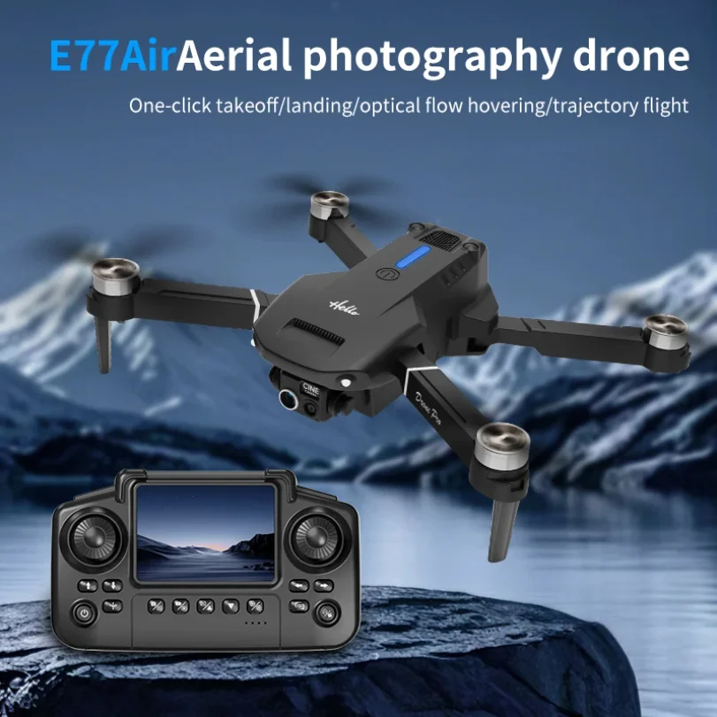 E77 طائرة بدون طيار 4k المهنية التحكم عن بعد فرش السيارات بدون طيار مع كاميرا طوي درون المهنية كوادكوبتر اللعب #4