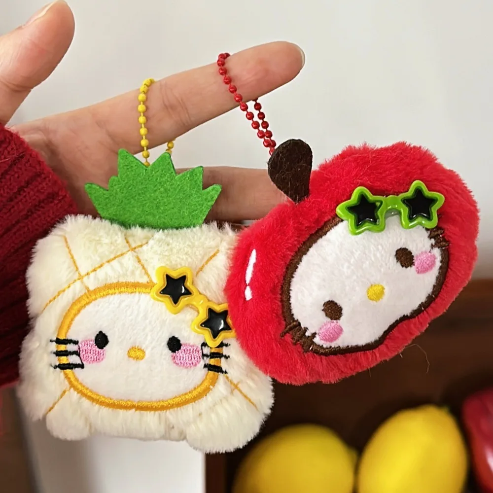 1/3 peças pingente de gato de fruta Sanrio Hello Kitty, chaveiro, pingente de mochila