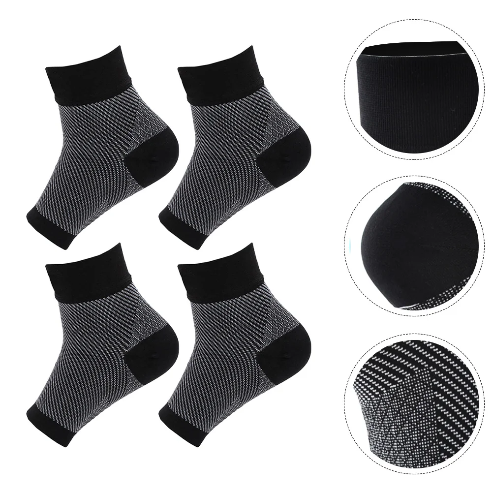 

2Pairs Plantar Compression Socks Toeless Ankle Support Socks Pain Relief Improve Blood Circulation Compression Foot Sleeves