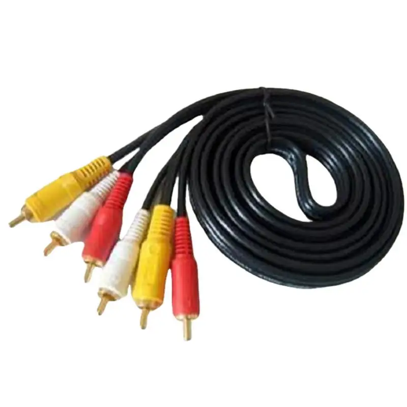 3.5mm Audio Cable 3.5mm Video Cable Stereo Audio Cable High-Speed 3 Male To 3 Male 6Pins Audio Accessories Composite Cable For