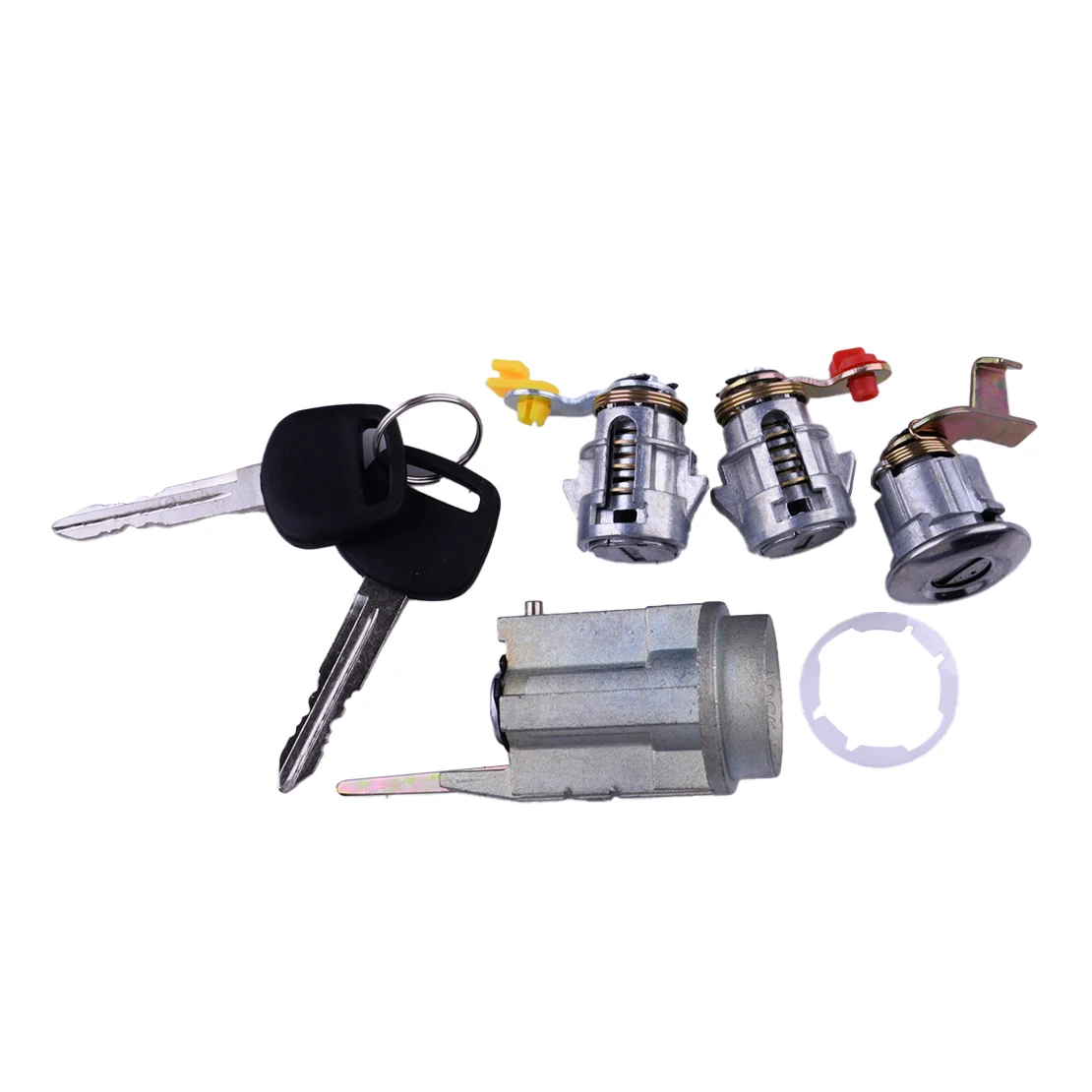 69005-35130 D2191608 69005-35030 Ignition Barrel Door Lock & Fuel Door Gas Lock with 2 Keys Fit for Toyota Pickup 4Runner Hilux