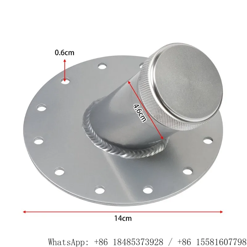 General fuel 45 degree angled fuel tank cap with cap, 12 bolt aluminum alloy