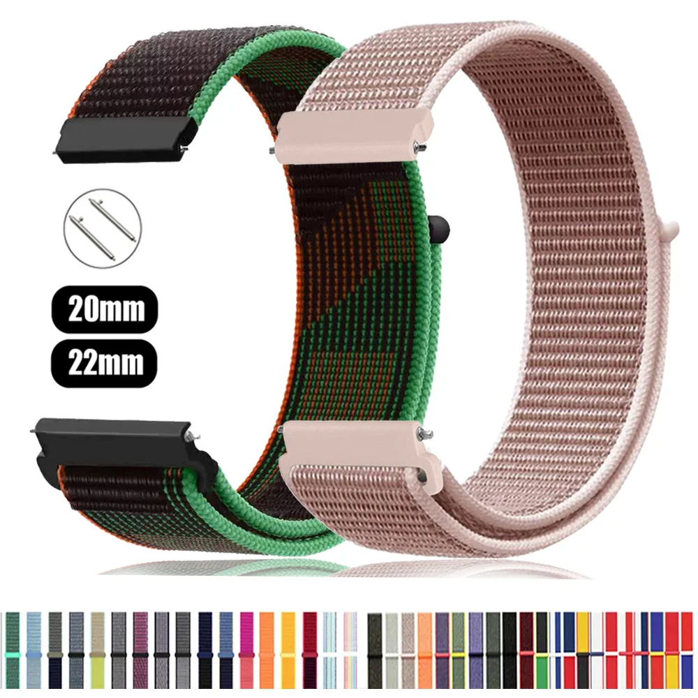 Nylons ch laufe für Samsung Galaxy Uhr 6-5-4 klassische 22mm 20mm Band Sport Armband Amazfit Balance/GTS 4/GTR/Bip 3 Pro/Bip 5 Armband