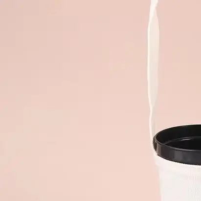

Canvas Drink Cup Holder Set Eco Friendly Milk Tea Bag Portable Carrier Sleeve For Cups Accessories Reusable Beverage Cover