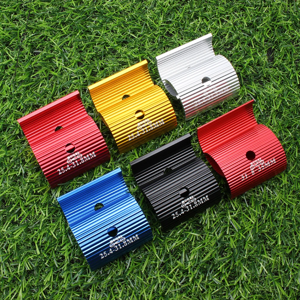 

2pcs Bike Handlebar Shim Aluminum Alloy Adapter Stem Reducer Silver Lightweight Durable Convert Diameter Mountain Bike