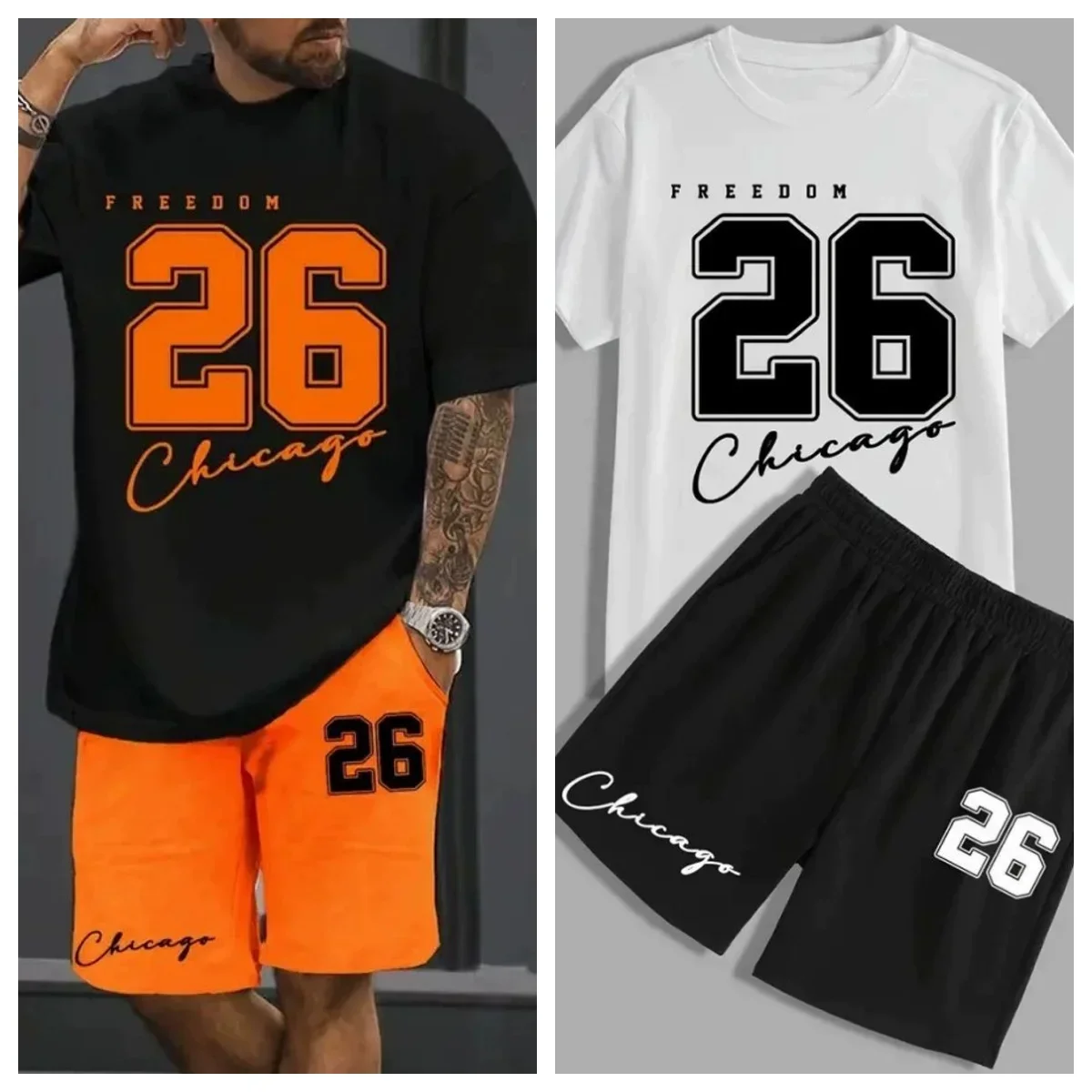 

Summer Hot-selling Short-sleeved Shorts Set Loose and Comfortable Outdoor Sports Quick-drying Sweat Absorption 2025 New