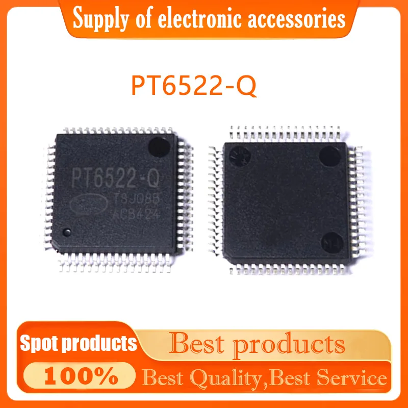 Original PT6522-Q auto instrument black screen problem power Cx4 instrument garbled code chip IC module QFP64