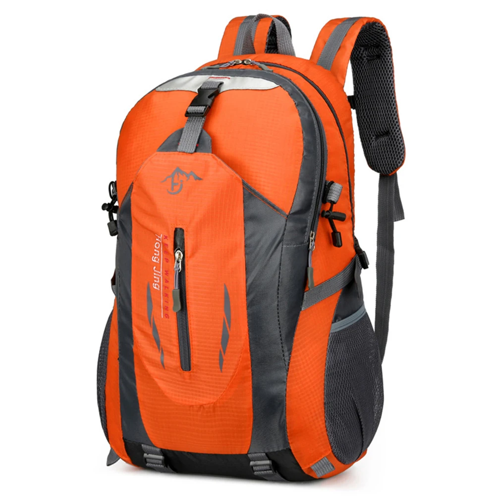 Poliéster Trekking Mochila, respirável, grande capacidade, resistente ao desgaste, armazenamento em camadas, leve para viagens de escritório