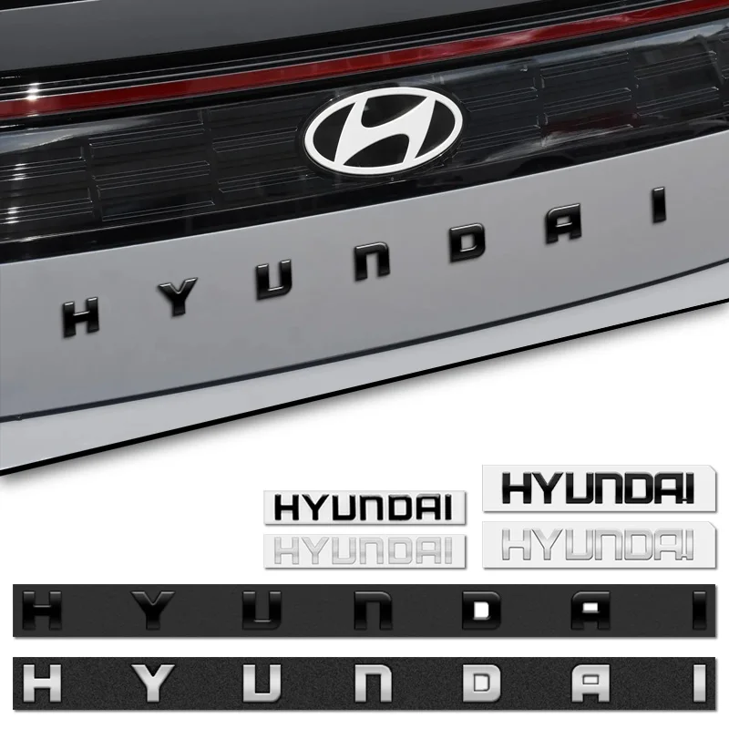 1 قطعة لشركة هيونداي سوناتا IX35 I20 I30 أزيرا إلنترا فيلوستر أكسنت سانتا ABS ثلاثية الأبعاد سيارة معدنية جذع شارة لوحة اسم رسائل ملصق