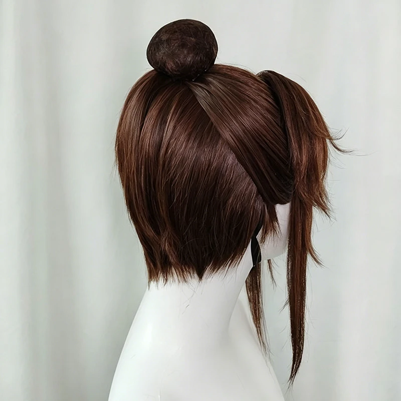 Game Ashes of The Kingdom Guangling Prince Cos Wig 40cm Brown Heat-resistant Synthetic Hair Halloween Party Cosplay Wigs+wig Cap view 6
