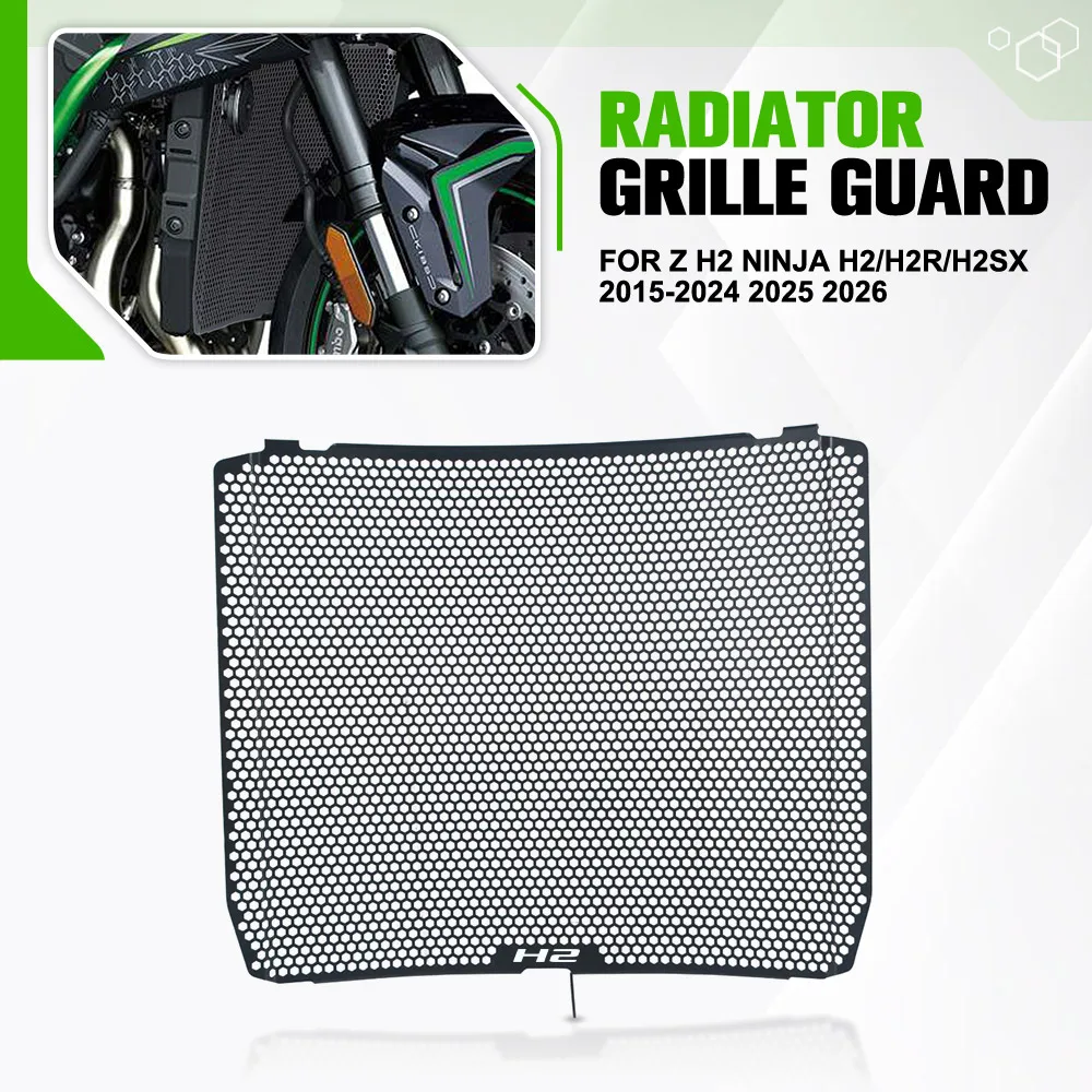 

For Kawasaki Z H2 Ninja H2/H2R/H2SX 2015-2024 2025 2026 Motorcycle CNC Radiator Guard Protector Radiator Grille Protection Cover
