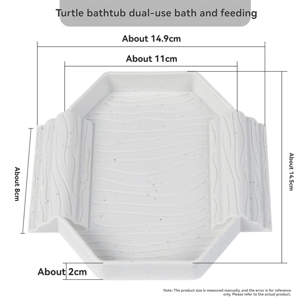 Schildkröten-Badebecken-Futternapf, langlebiger Reptilien-Wassernapf für Box, Schildkröten, Frösche und Haustiere, leicht zu reinigendes Lebensraum-Zubehör – Detail 2