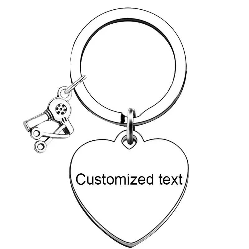 Personalized Custom Keychain Hair Stylist Barber gift Key chain Hairdresser Gift Key Rings