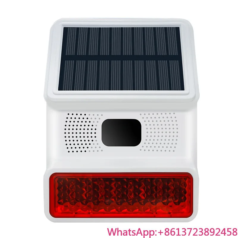 

2025 New Arriving Wireless 433mhz Solar Siren for Home Security Outdoor Use Support Charge by Solar Power with RF Function