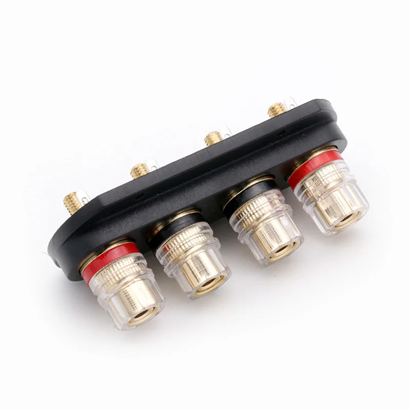 8set Panel Mount Brass Binding Post Speaker stage amplifier Output four-position terminal Speaker accessories Wiring board