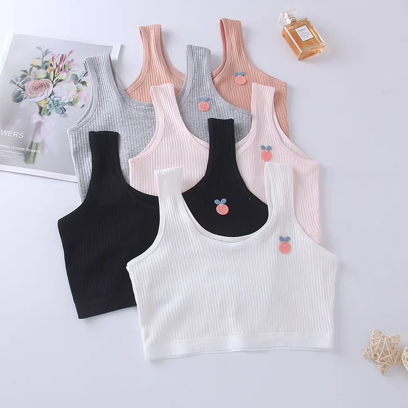 Primary School Students Developmental Underwear Bra Big Children Small Vest Girls Bra Cotton Junior High School Students Bra