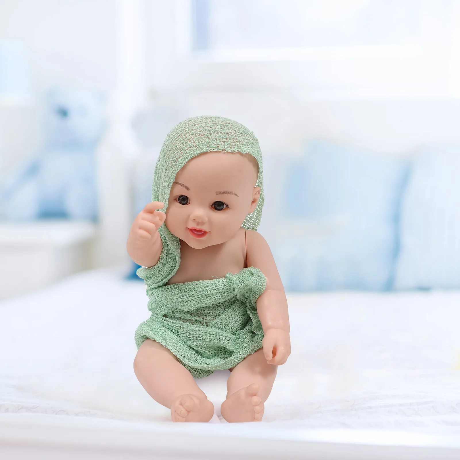 

Mint Green Baby Stretch Wrap Newborn Photography Prop Super Stretchy Long Wrap for Swaddling and Photos