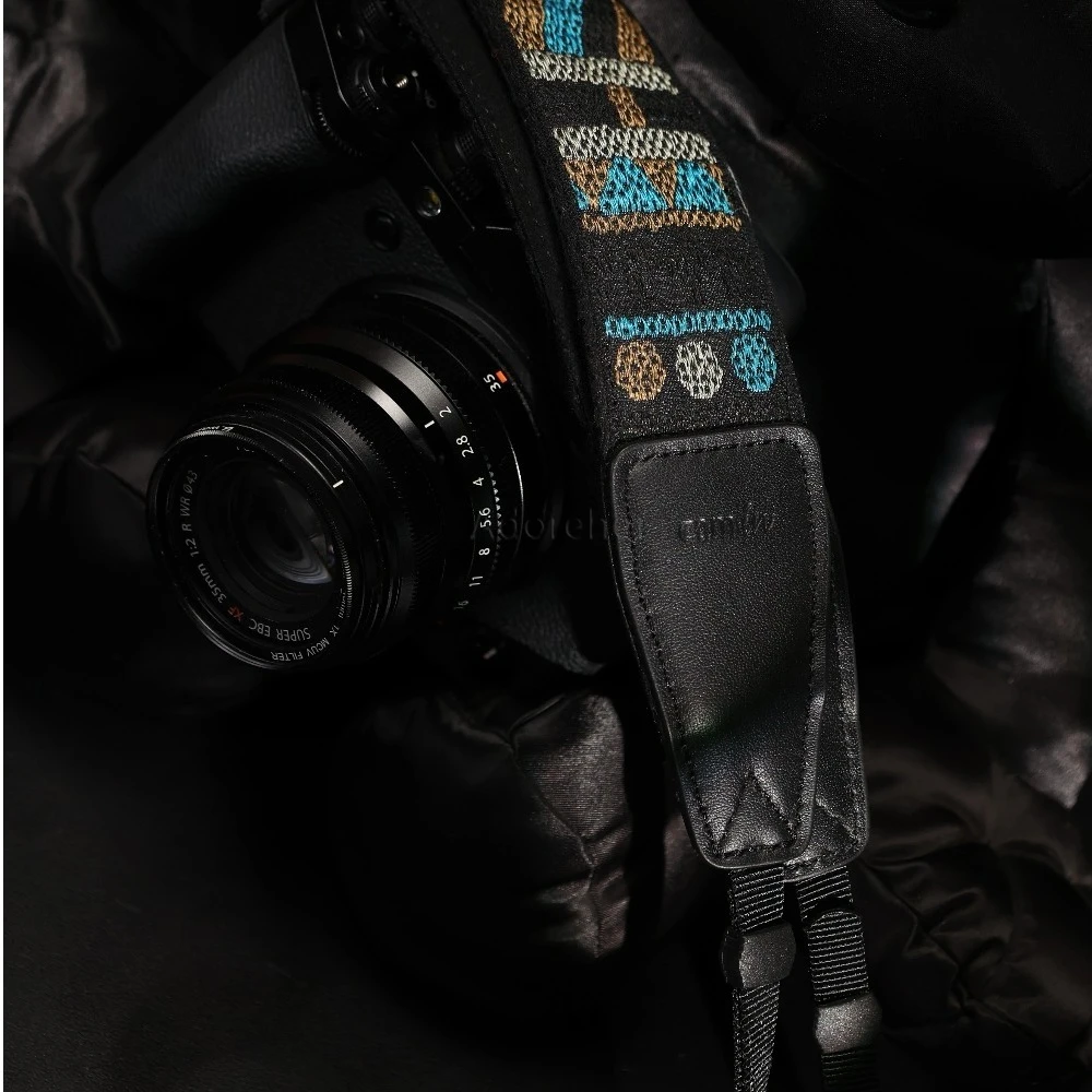 Retro Literary Camera Strap Adjustable Embroidery Ethnic Style Shoulder Strap For DSLR Digital Microscan Camera Accessories