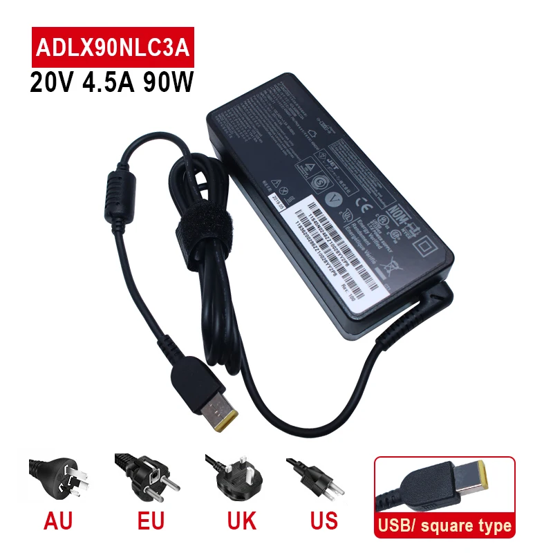 

20V 4.5A 90W AC Laptop Power Charger Adapter For Lenovo Thinkpad ADLX90NLT3A PA-1900-72 K4350A A36200252 ADLX90NCC3A ADLX90NLC3A