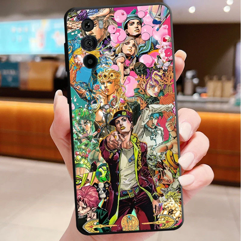 

jojo's bizarre adventure JotaroJolyne Case For Motorola Edge 50 40 Pro 60 50 40 30 Ultra Neo Fusion Moto G Play G Stylus G Power