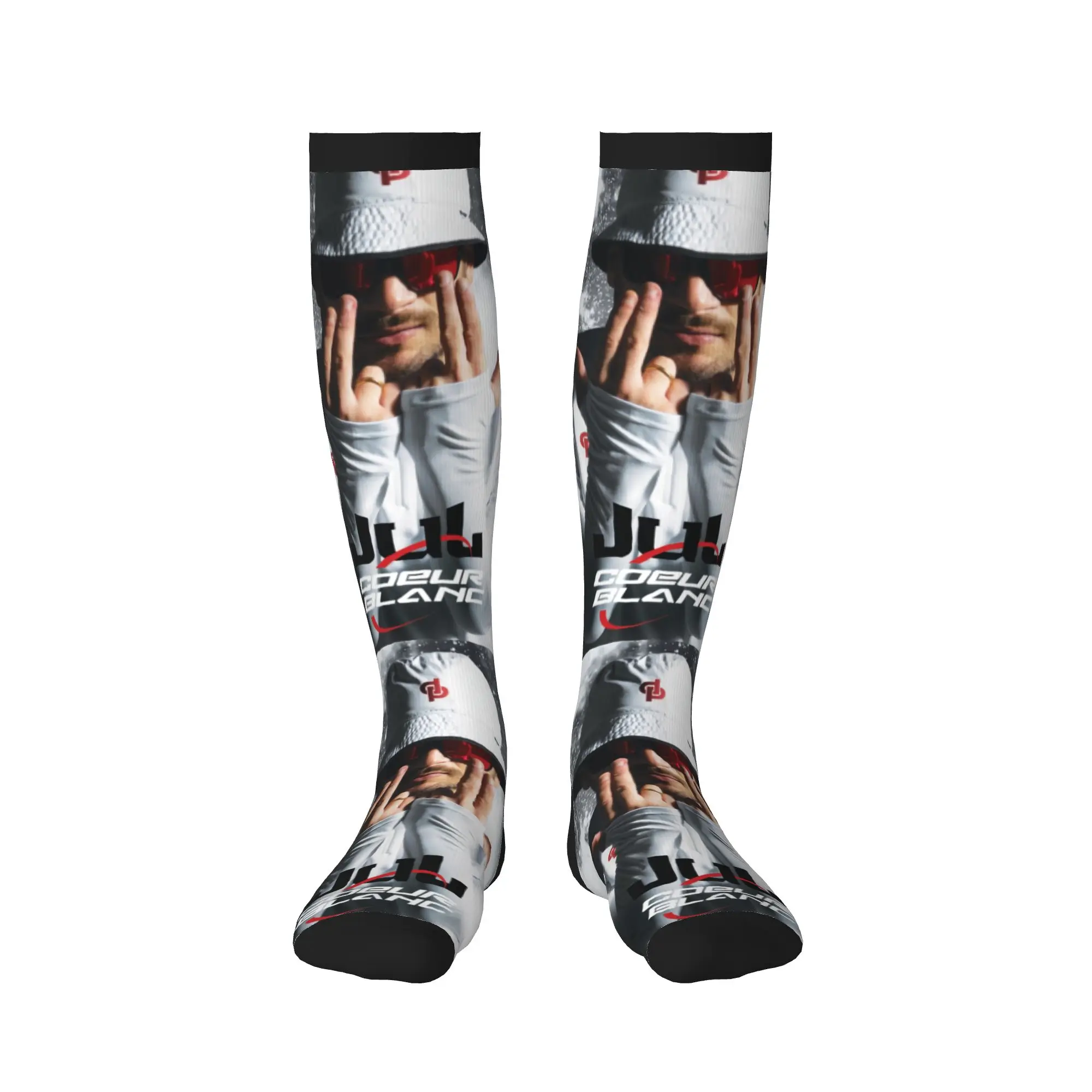 Jul French Rapper Mens Sports Compression Socks Unisex Cute 3D Printed  Dress Socks