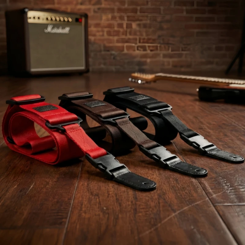 Correa de Guitarra de Nylon P&P, Ligera, Ajustable, Antideslizante, Suave y Duradera, con Clips de Liberación Rápida para Guitarra Eléctrica, Acústica y Bajo