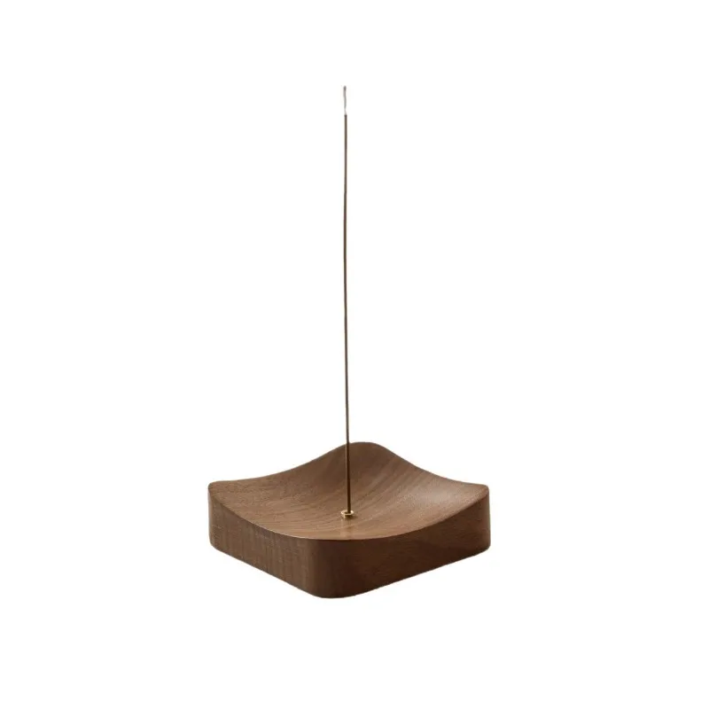 

Black walnut household incense base, solid wood incense burner