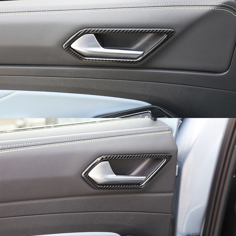ل VW Volkswagen ID.4 ID4 X سيارة الداخلية مقبض الباب إكسسوارات خارجية لأبواب السيارات الديكور إطار الكسوة ملصق صب الملحقات #3