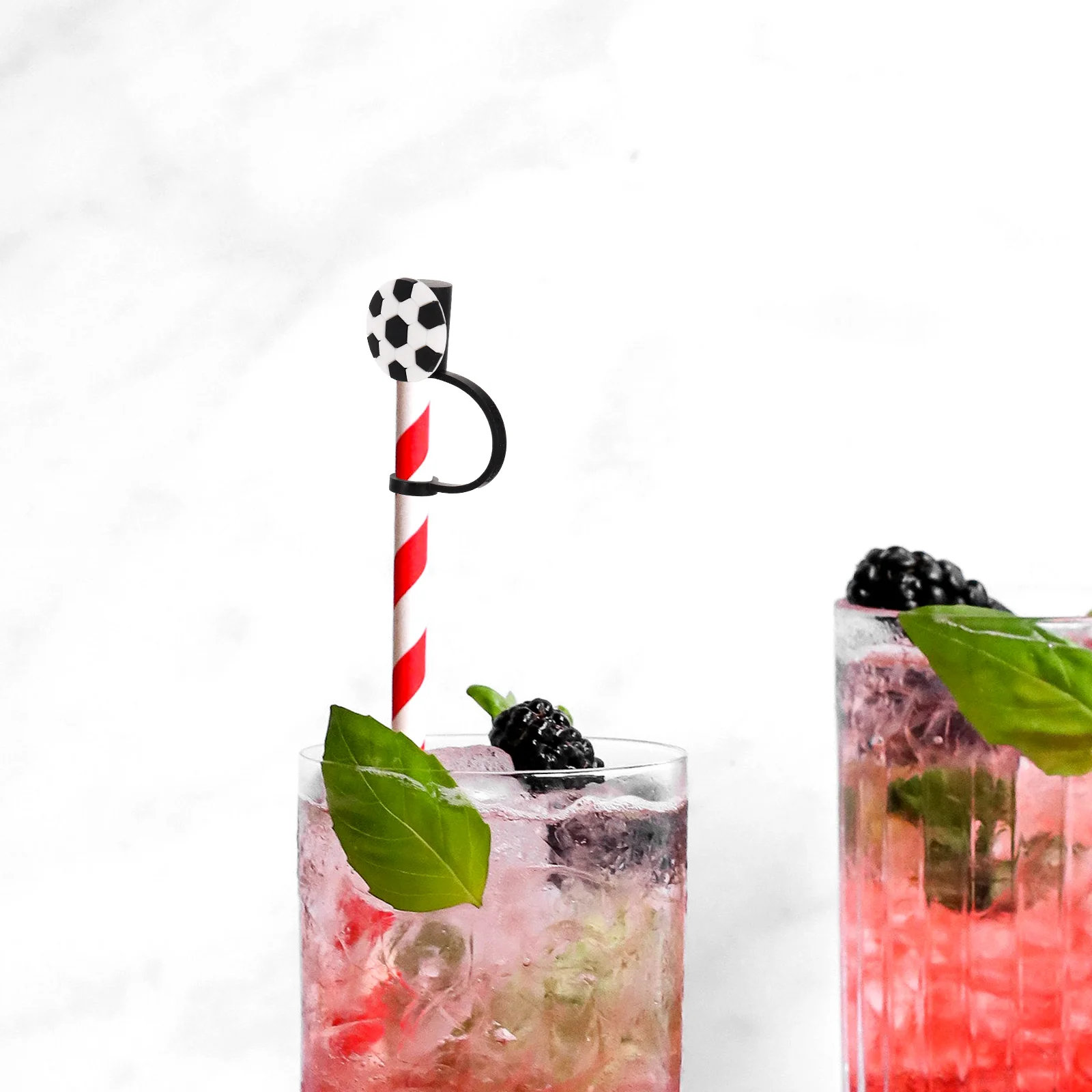 

10pcs Basketball Straw Stopper Plastic Covers Reusable Tips Suction Cups Protector Hat Lightweight Small Size Outdoor