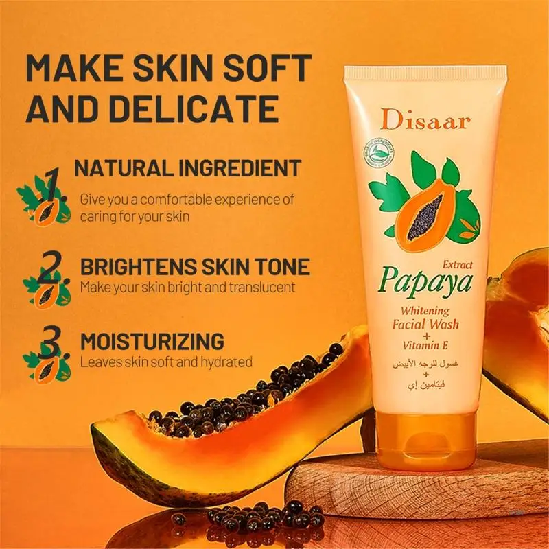 Dissar Papaya Whitening Deep Exfoliator Papaya Brightening Exfoliating Peeling Gel Whitening Exfoliating Deep Cleansing Face