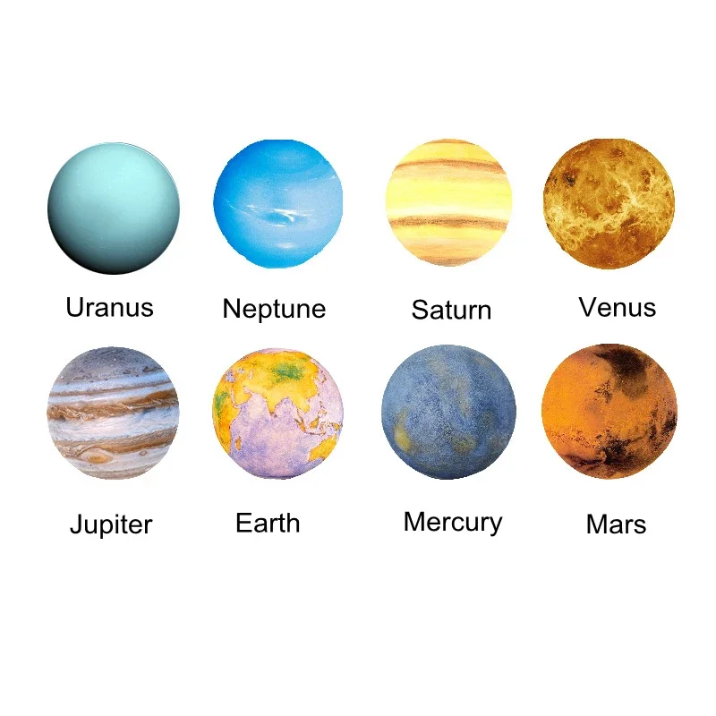 Creative Rechargeable 3D Print Eight Planets Lamp Night Light Touch Pat Moon Light With 3Colors Home Decor Romantic Gift