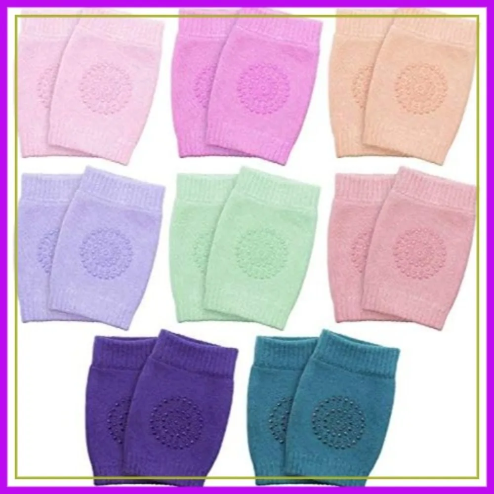 

8 Pairs Unisex Baby Crawling Anti-Slip Knee Pads Toddler Knee Protectors Learn to Crawl Socks Leg Warmers
