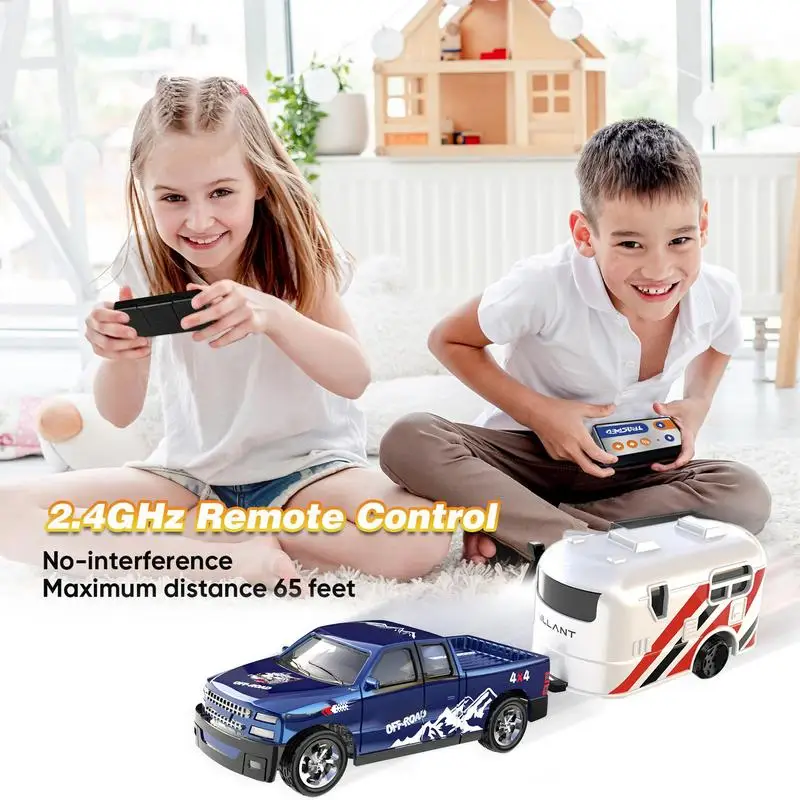 Mini RC Racing Car With Trailer Remote controlled Cars trucks electric drift rc model Radio Contol Child Toy boys birthday Gift