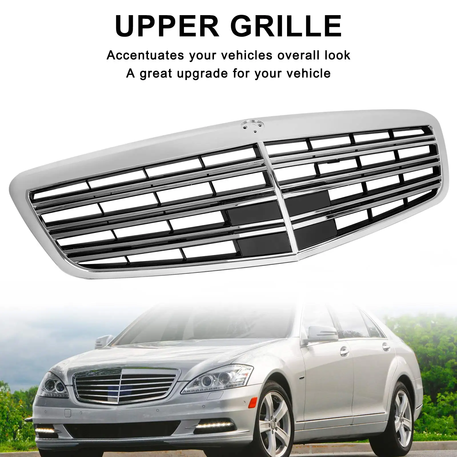 Artudatech Front Grille Grill Fit Mercedes Benz S-Class W221 S550 S600 S63 S65