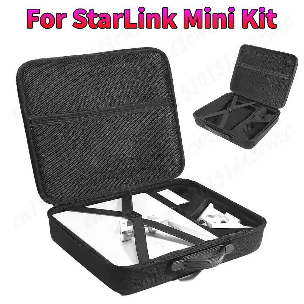 Travel Carrying Case For Starlink Mini Storage Case with Precision Cut Foam Protective Case Organizer for Starlink Mini Dish Kit