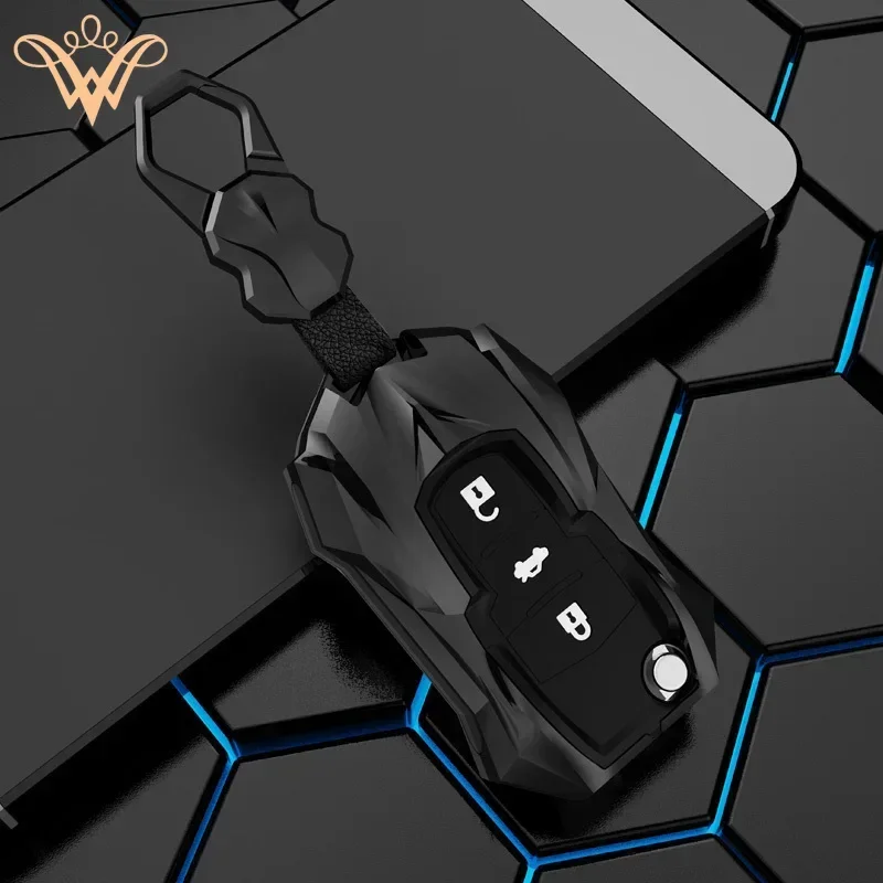 

Zinc AlloyCar Key Case Cover For Hyundai Santa Fe Tucson 2022 NEXO NX4 Atos Prime Solaris 2021 4 5 Button Auto Accessories