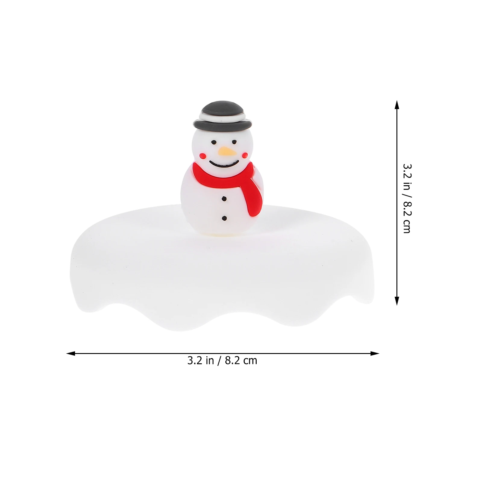 

2 Pcs Anti-spill Silicone Cup Lid Xmas Tree Cover Toddler Kids Snowman Christmas Children