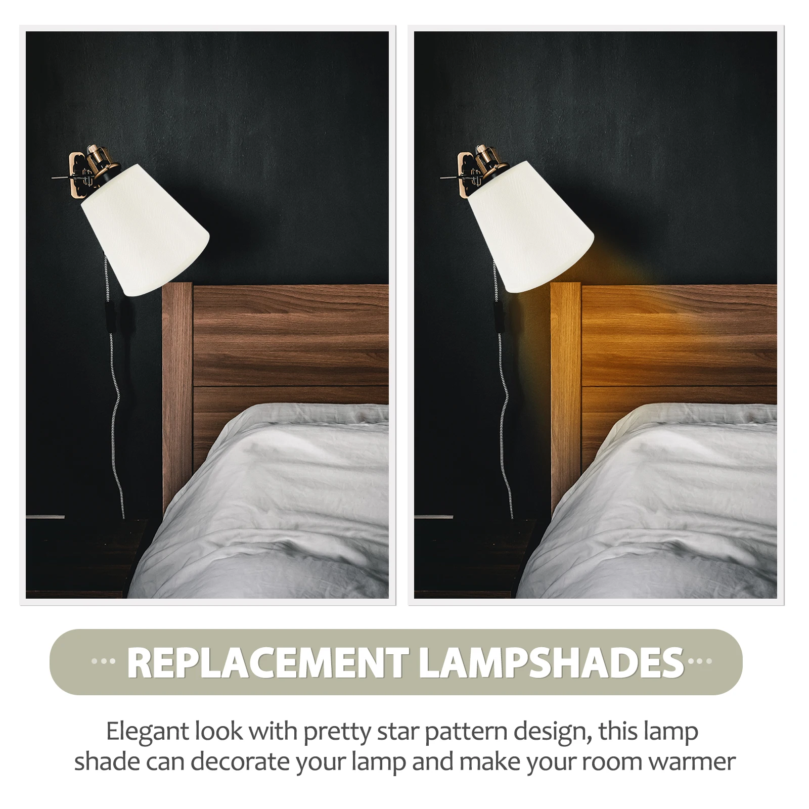 

2PCS Fabric for Table Wall Chandelier Floor Shade For Floor Lamp Lamp Cover Easy Install Decorative Light Shade