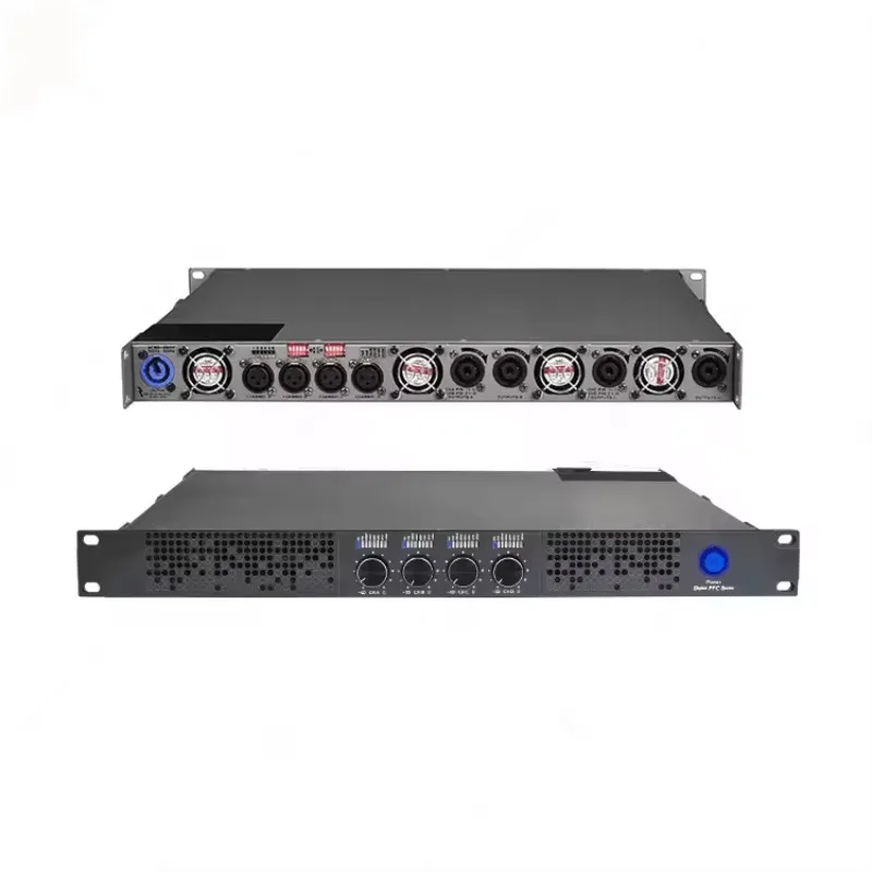 Professional 1U Digital Widely Voltage Power Amplifier 4CH Digital Amplifier