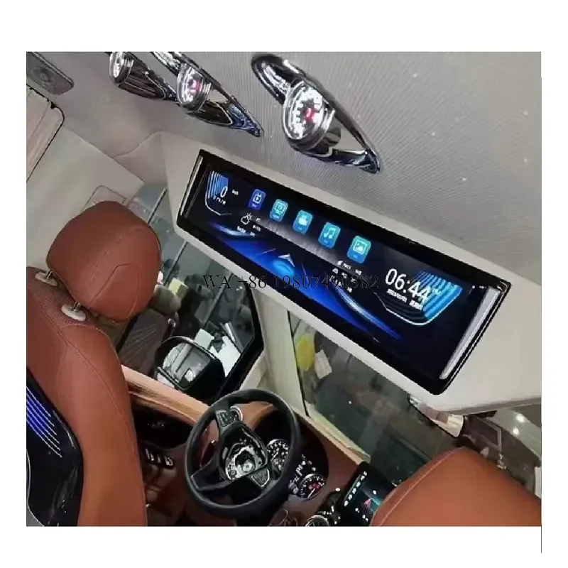 wmwmnu for 24 25 29 Inch Curved Screen Android Car Roof Ceiling HD IPS TV Backseat Theater Display for Universal