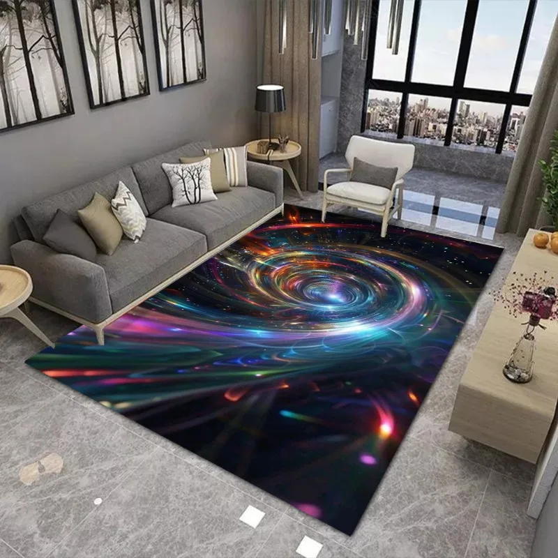 سجادة ذات مساحة كبيرة مطبوعة من Dreamy Universe سجادة مقاومة للاهتراء غير قابلة للانزلاق لغرفة المعيشة وغرفة النوم وأرضية ناعمة سهلة التنظيف