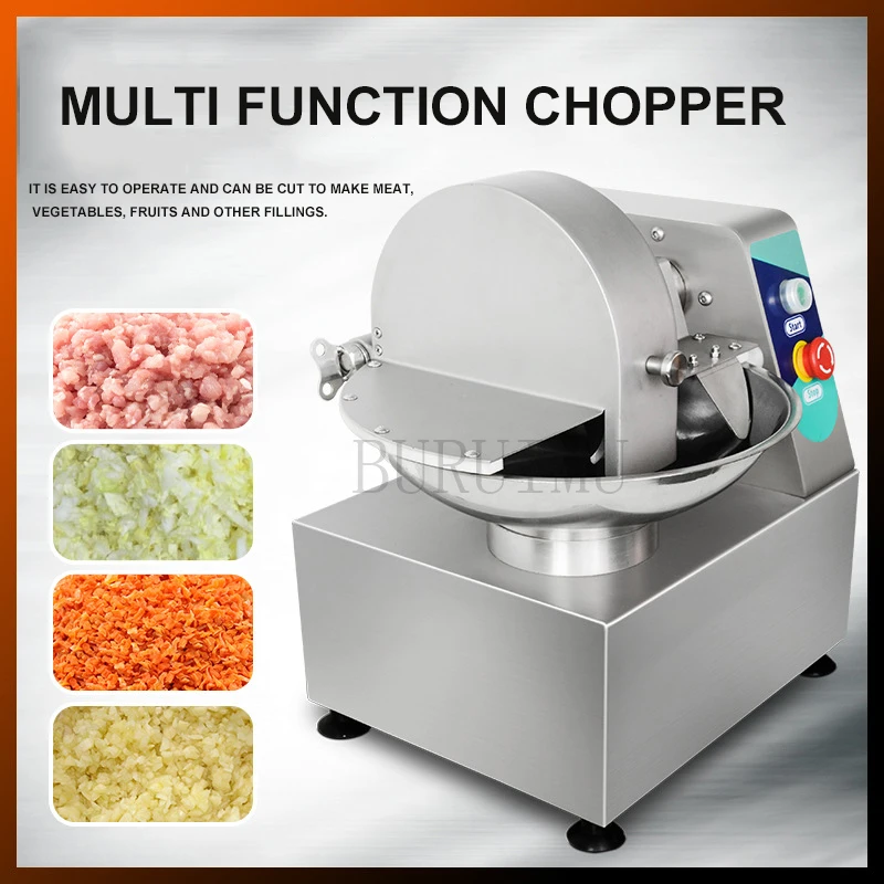 Commercial Meat Grinder Automatic Meat Vegetable Mincer Stainless Steel Chopping Machine Food Crusher Cutting Machine