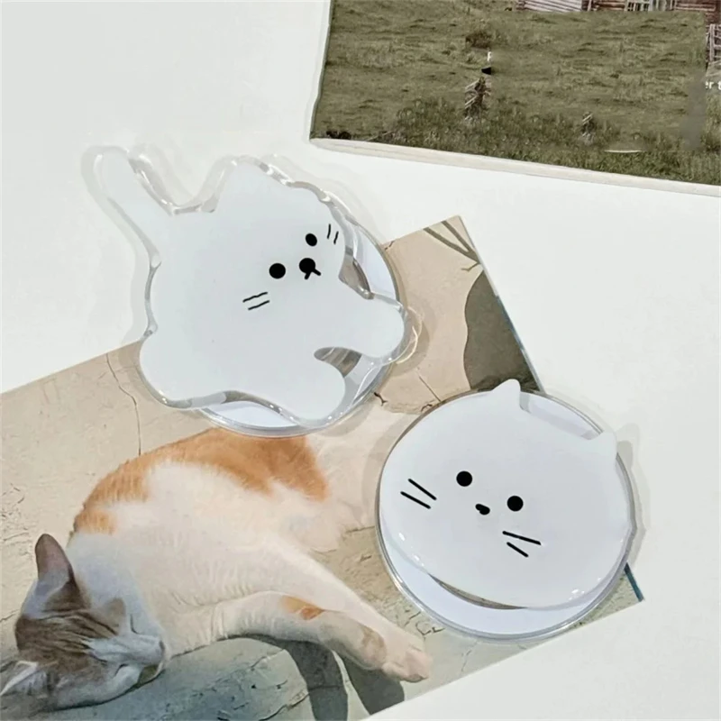 

Милый мультяшный Белый Кот для Magsafe Магнитная подставка для телефона Griptok Grip Tok для iPhone складной беспроводной зарядный чехол с кольцом-держателем