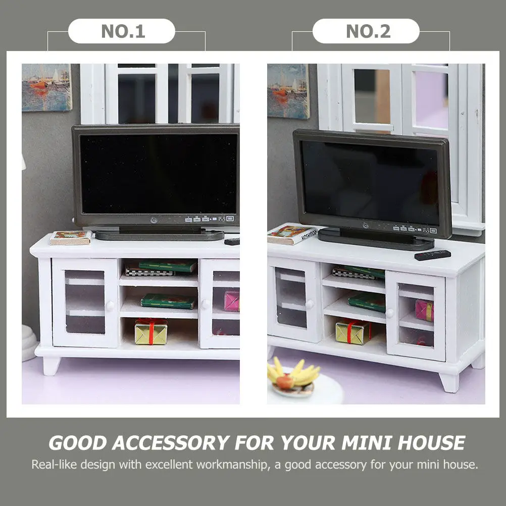 

1Set Mini House Furniture Wood Plastic Cabinet Decor for Bedroom Display Real-Like Small House Supplies Ornament
