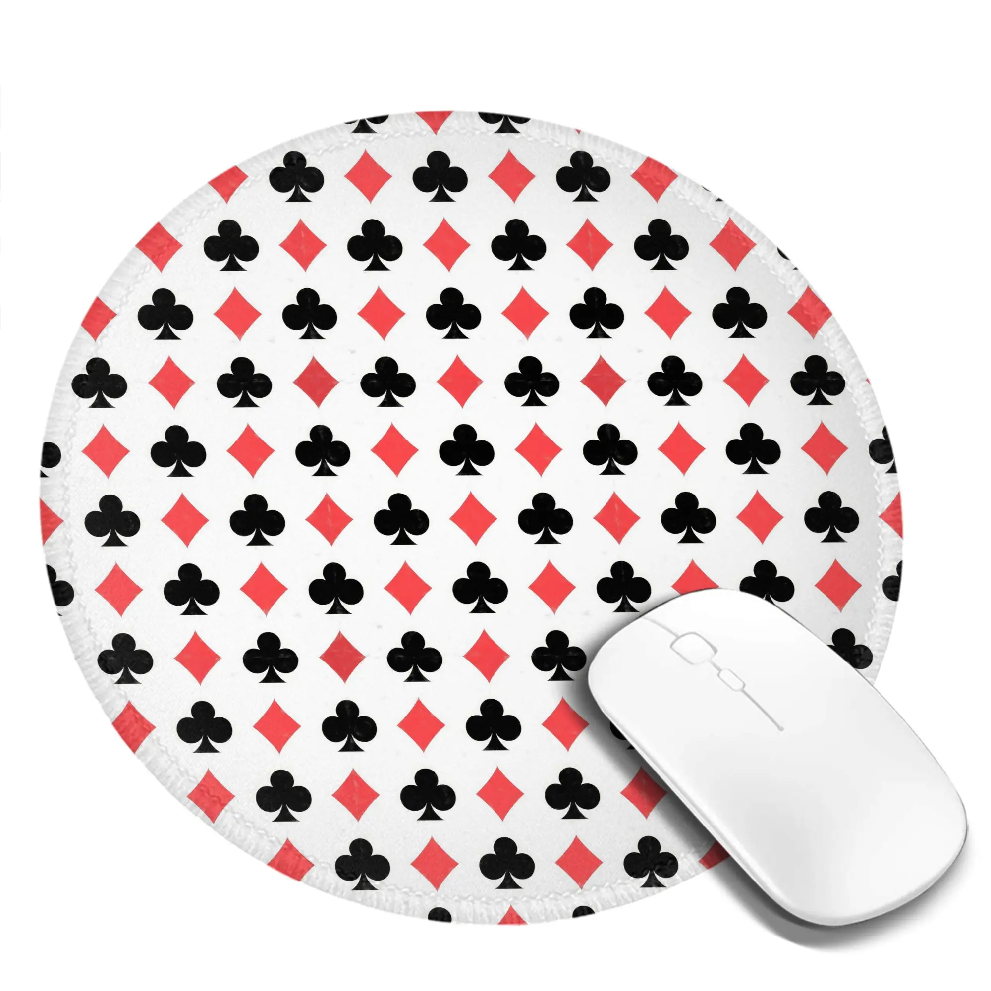 Poker Card Clubs And Diamonds Mouse Pad Computer Keyboard Mouse Mat Gamer PC Laptop Desk Mat Office Accessories Table Mats