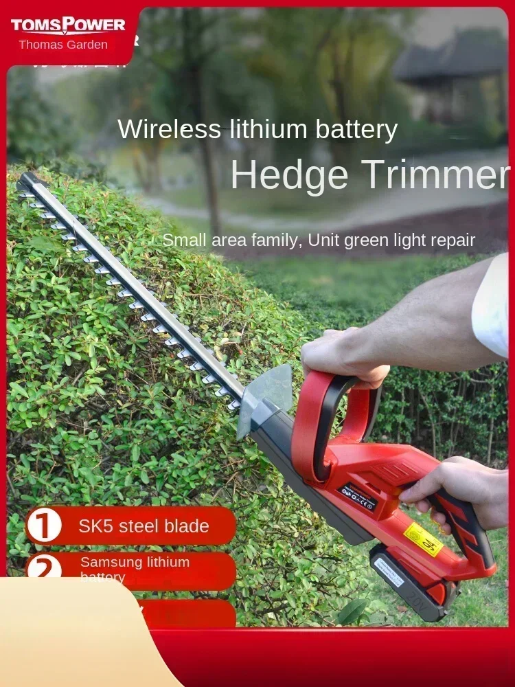 

Multifunctional Garden Hedge Trimmer, Electric Pruning Machine with Rechargeable Battery